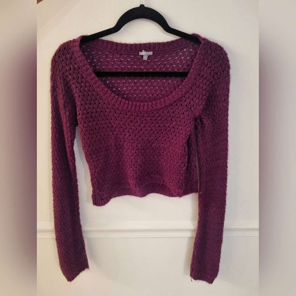 Knit purple sweater